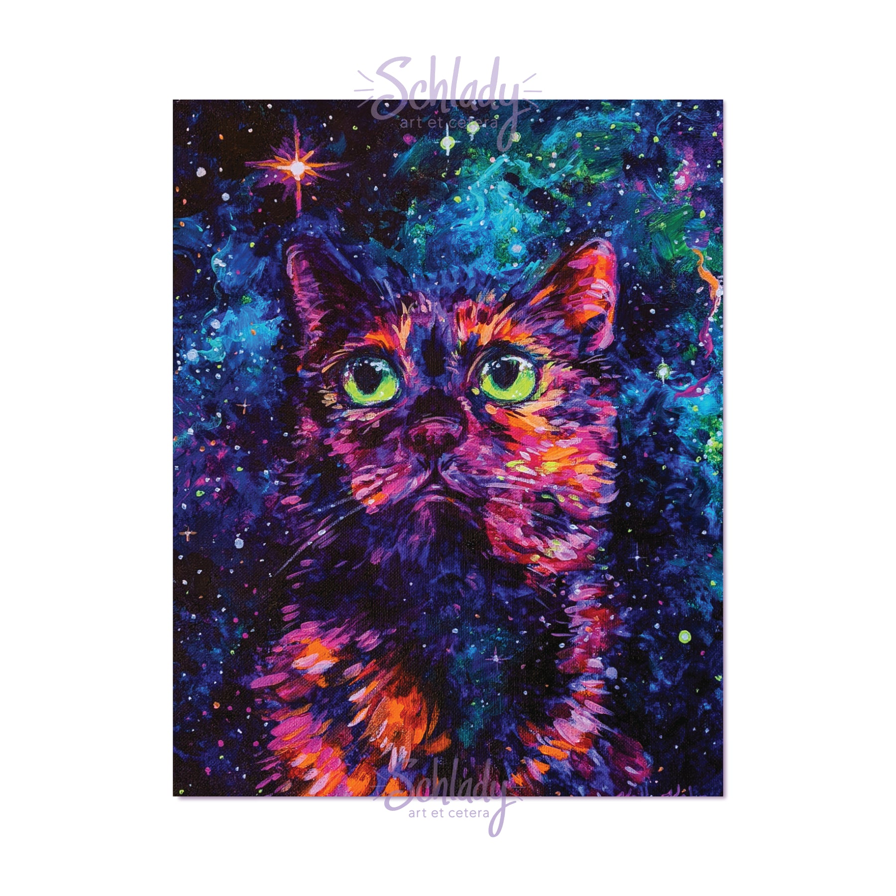 Galaxy Cat III - 11x14 Art Print