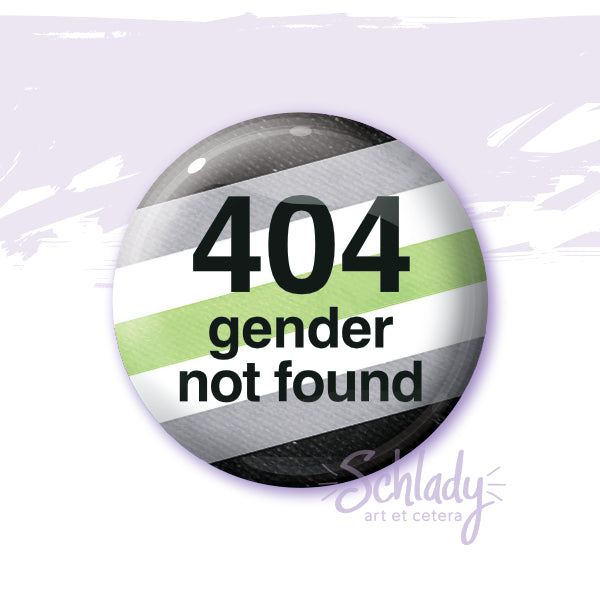 404 Gender Not Found - Agender Pride Magnet
