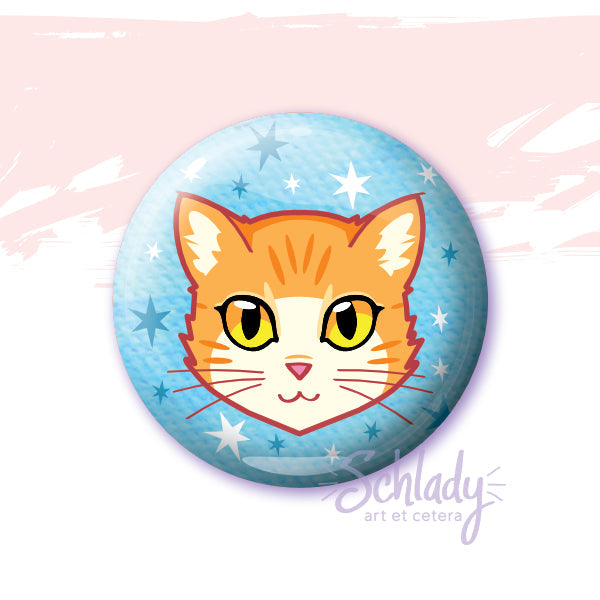 Orange Tabby Cat - Yellow Eyes - Magnet