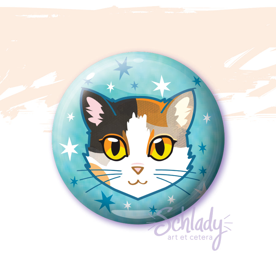 Calico Cat - Gold Eyes - Magnet