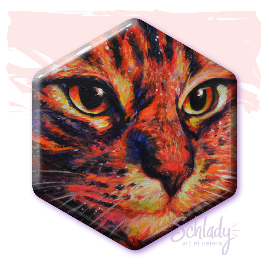 Galaxy Cat - Hexagon Magnet