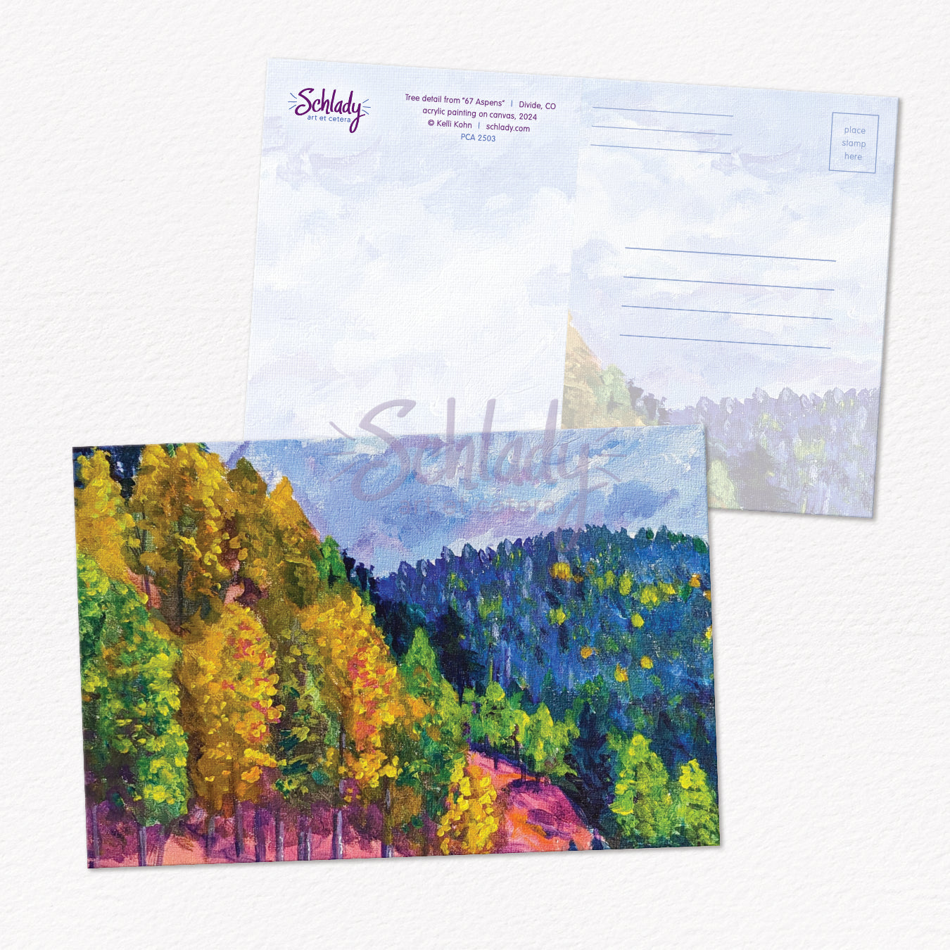 Tree Detail from 67 Aspens - Postcard