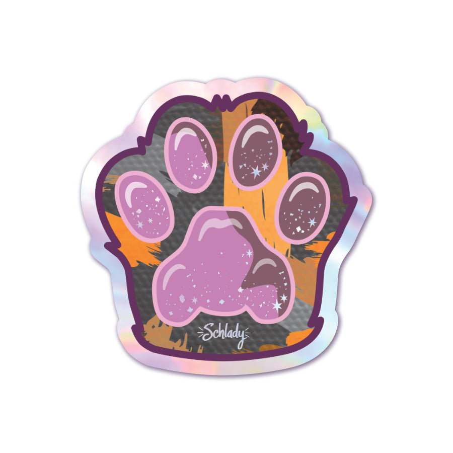 Tortie Paw / Mixed Beans - Holographic Sticker