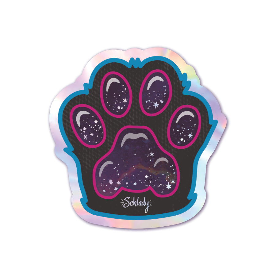 Black Paw / Dark Beans - Holographic Sticker