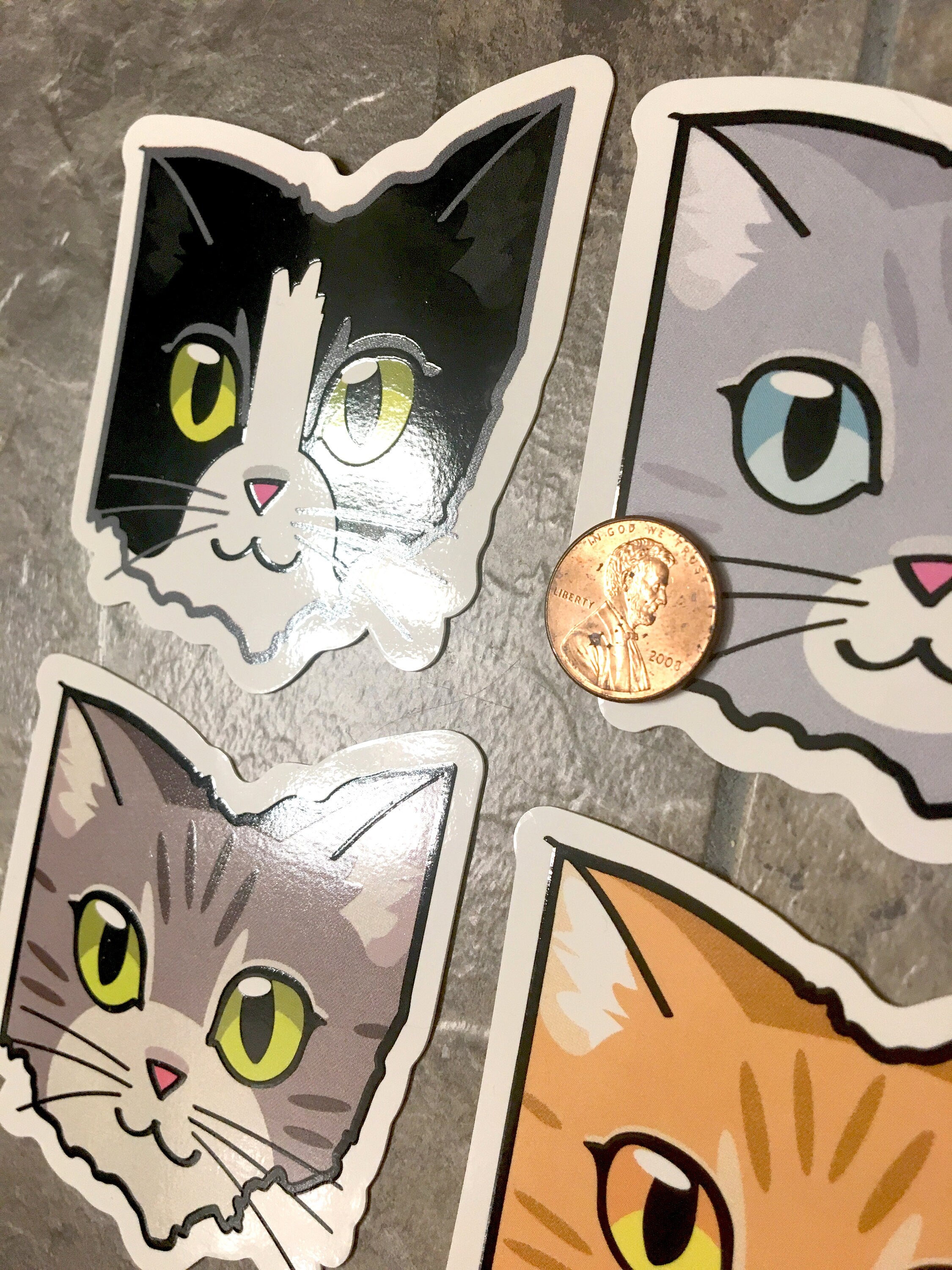 Ohio Cat Sticker - Brown-Grey Tabby