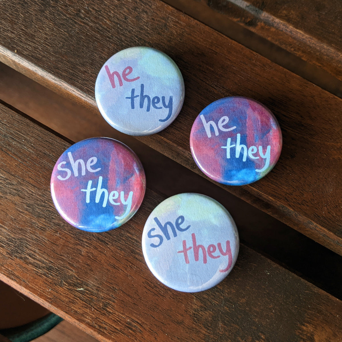 She They - Button Pin – Schlady