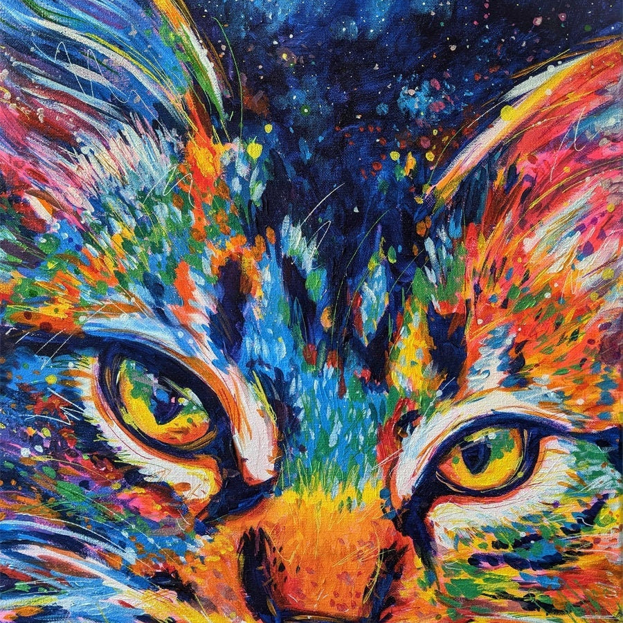 Galaxy Cat Sprinkles - Original Painting 16 x 20