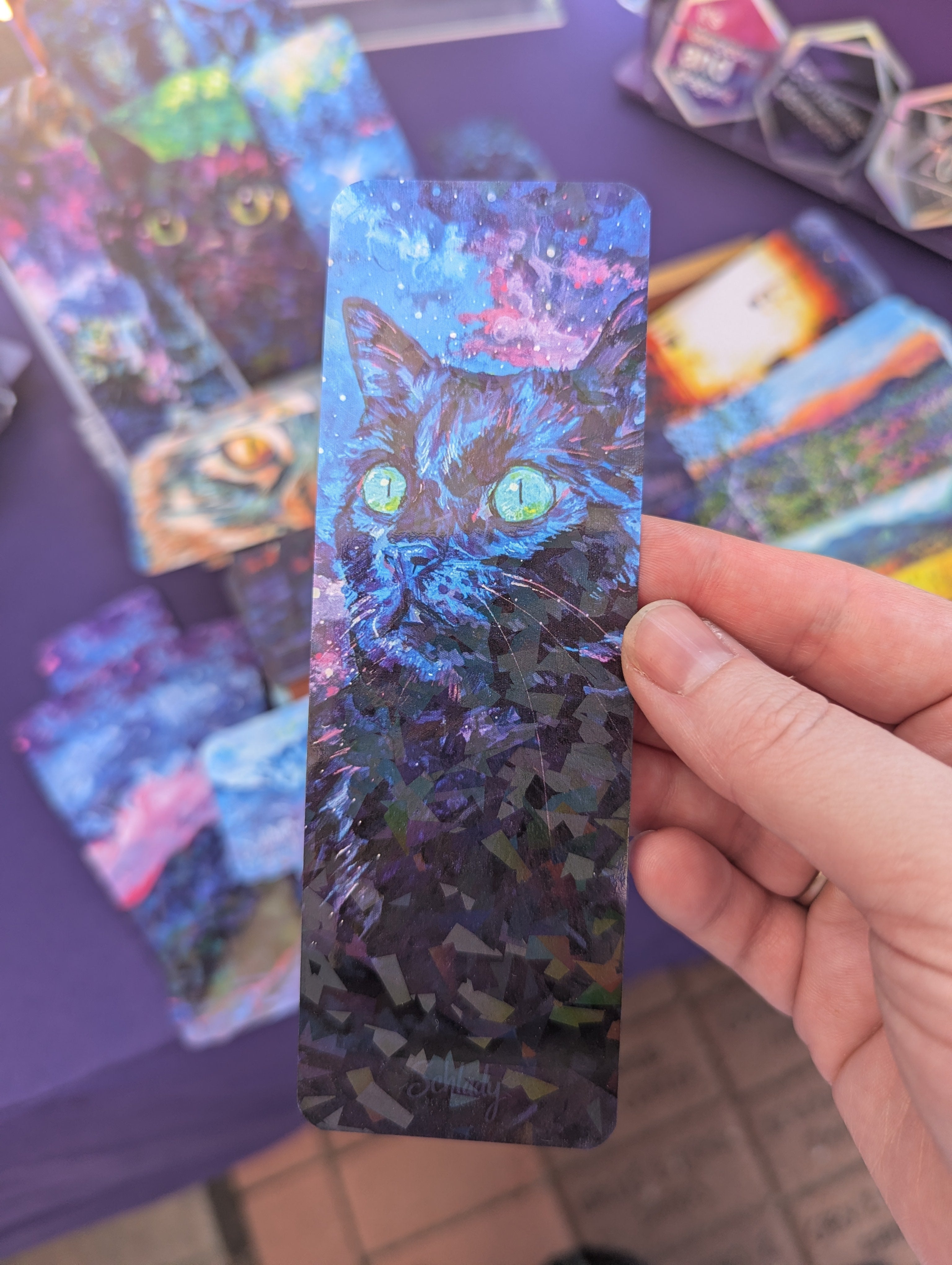 Wow Star Clouds - Cat Bookmark