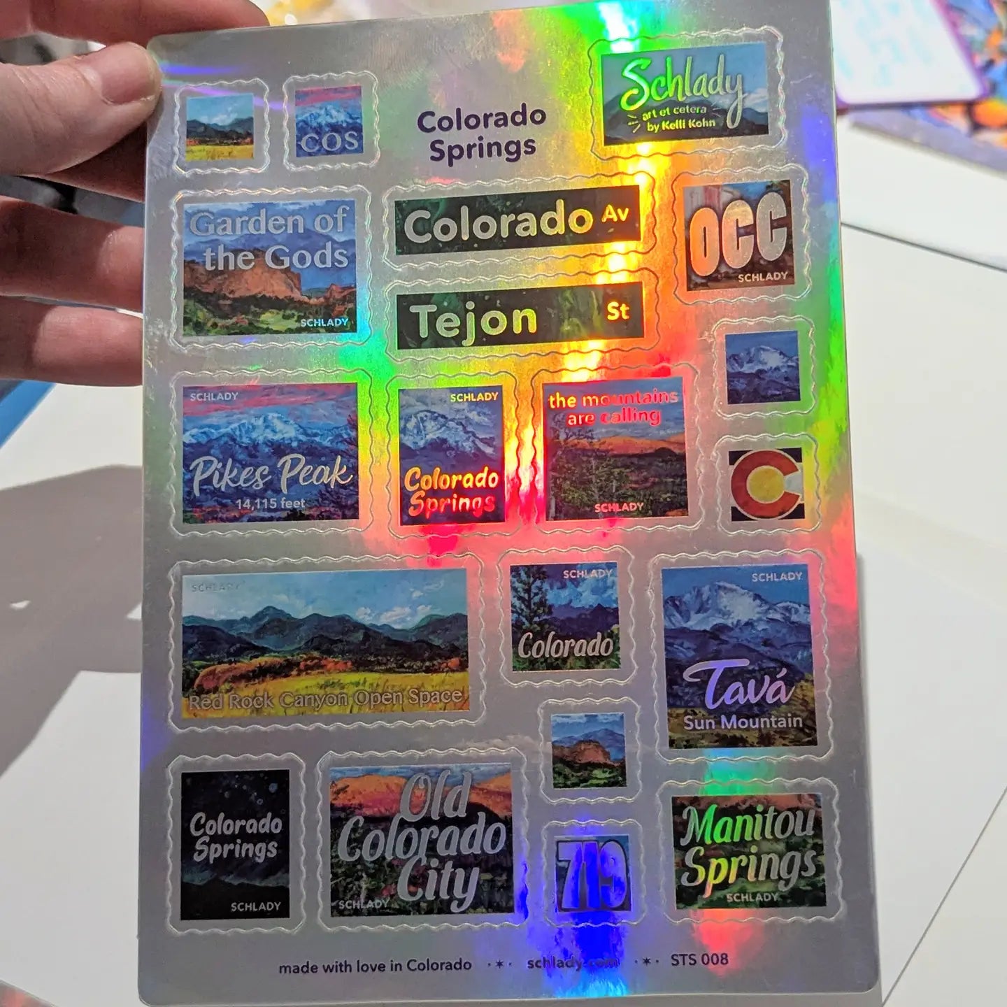 Colorado Springs - Holographic Sticker Sheet