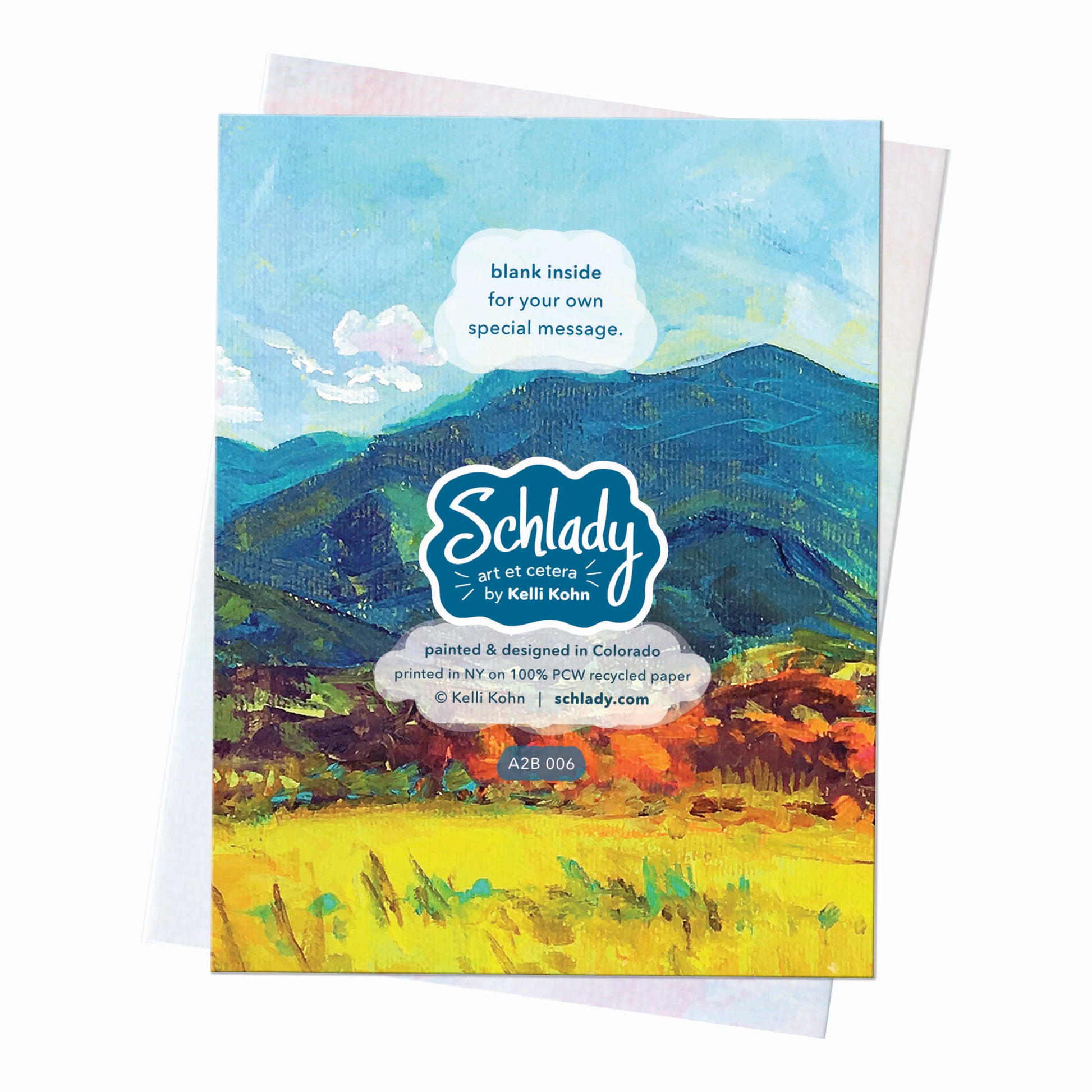 Open Space Reflection - Blank Mountain Card