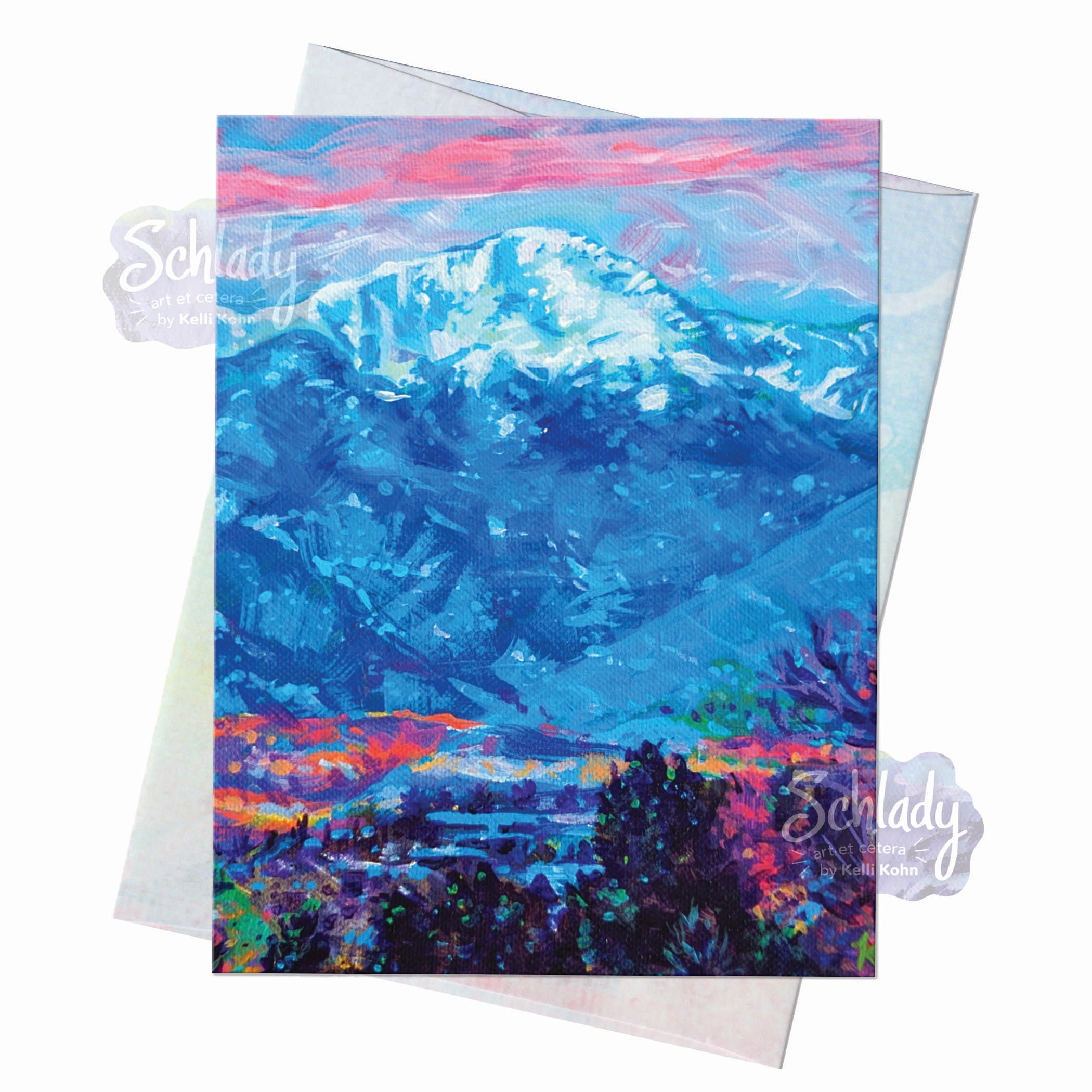 Colorful Peak - Blank Mountain Card