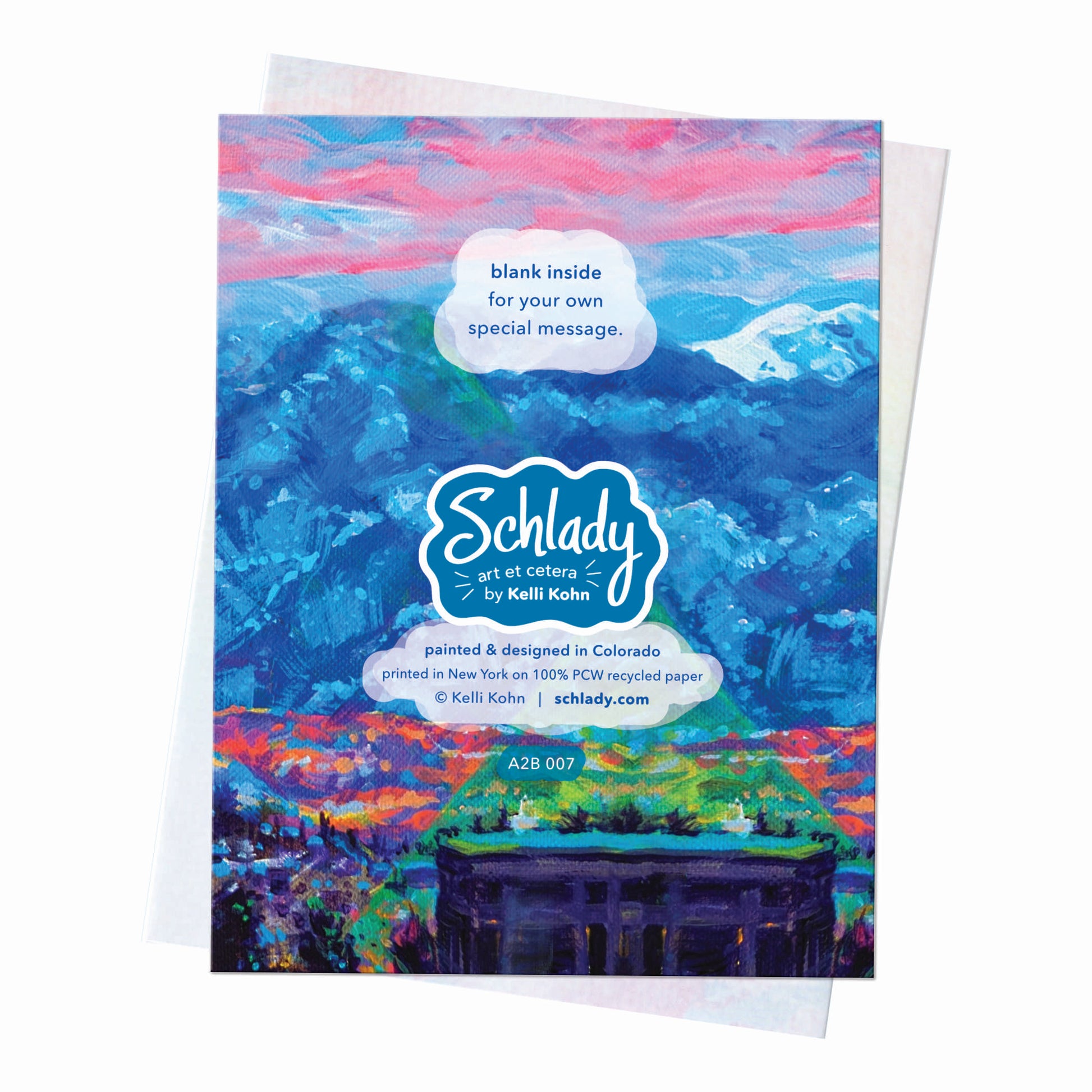 Colorful Peak - Blank Mountain Card