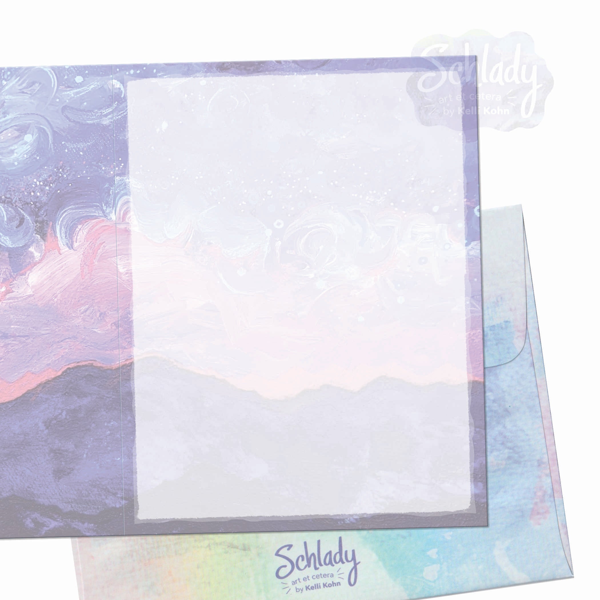 Bits of the Sky 3 Reflection - Blank Mountain Card