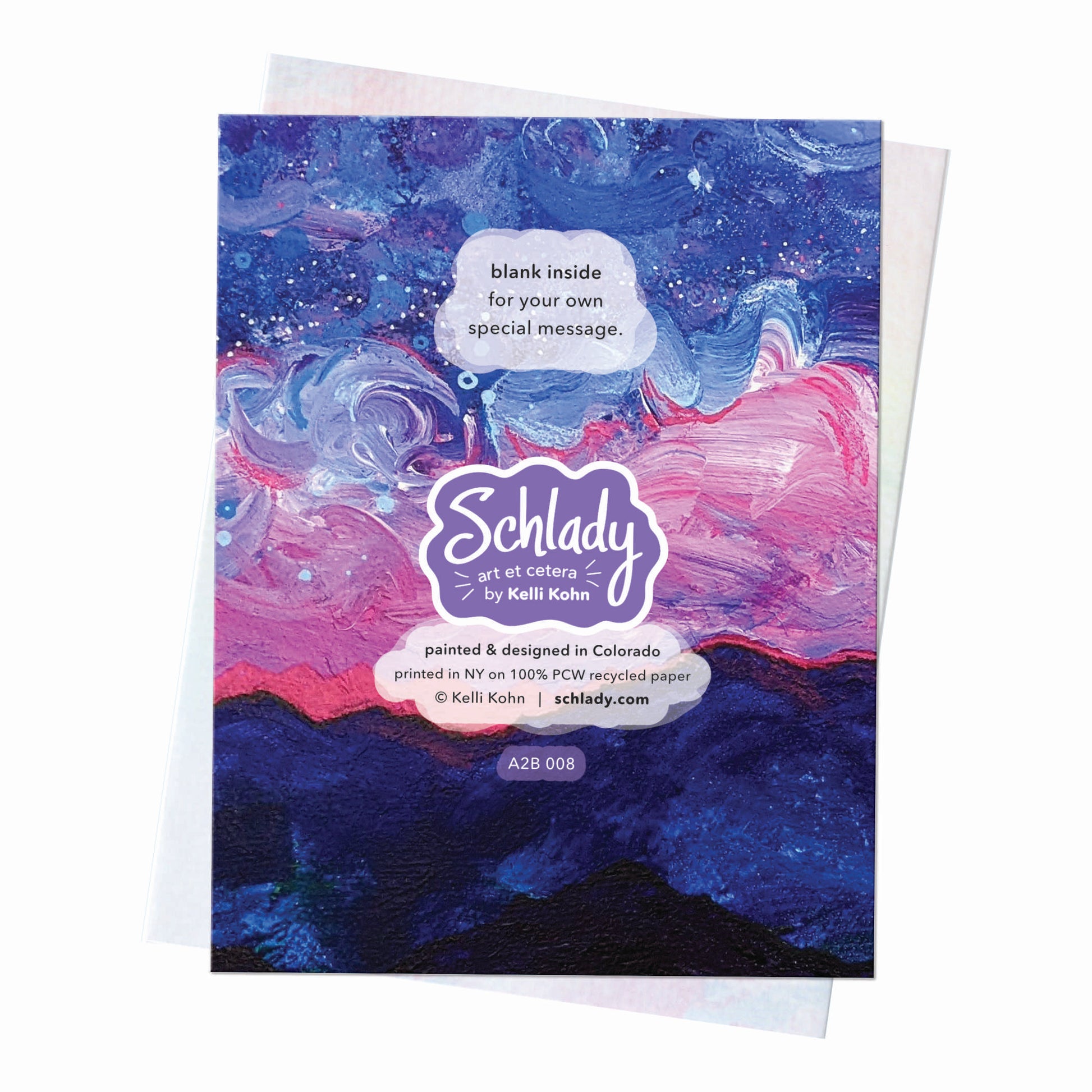 Bits of the Sky 3 Reflection - Blank Mountain Card