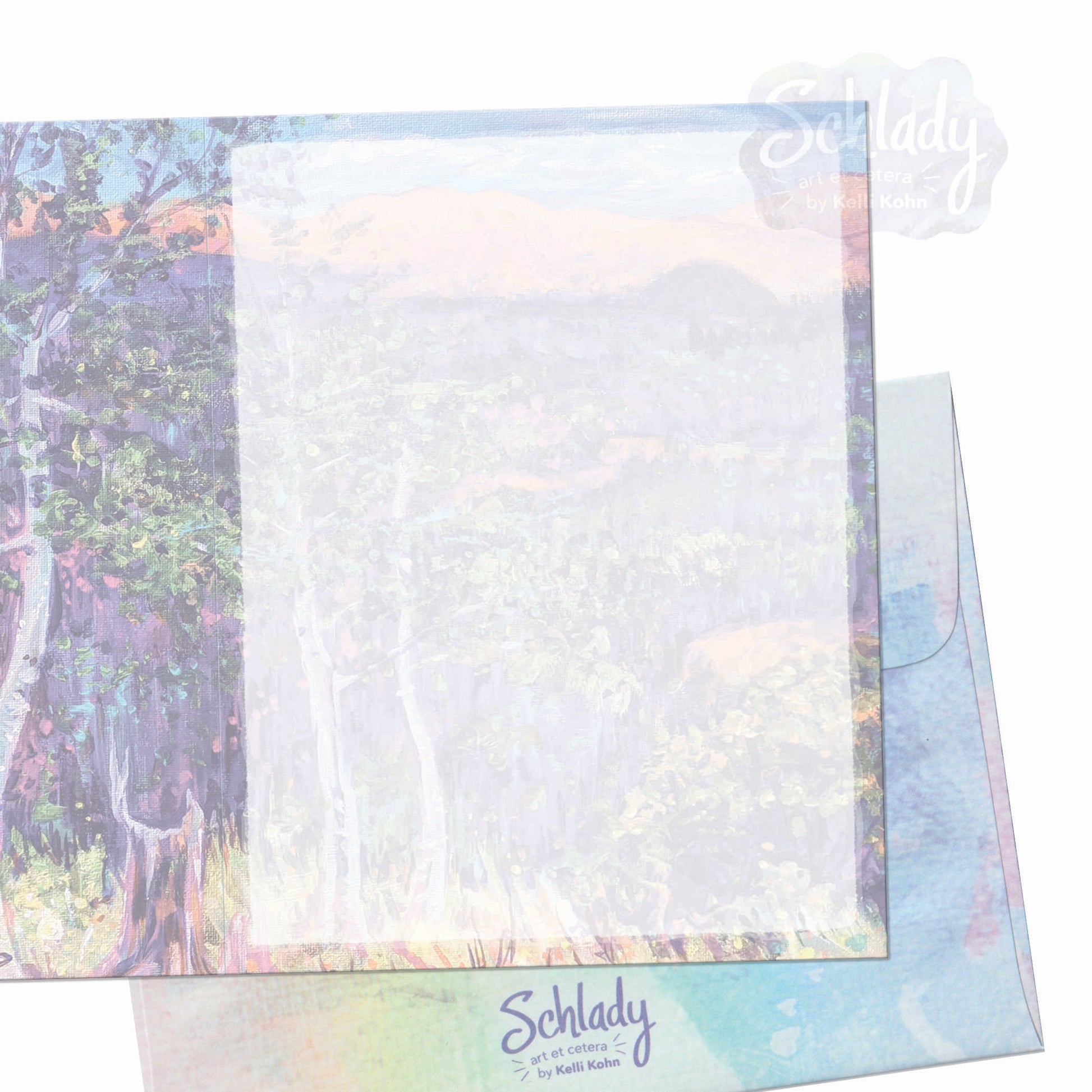 First Site Trees Reflection - Blank Mountain Card