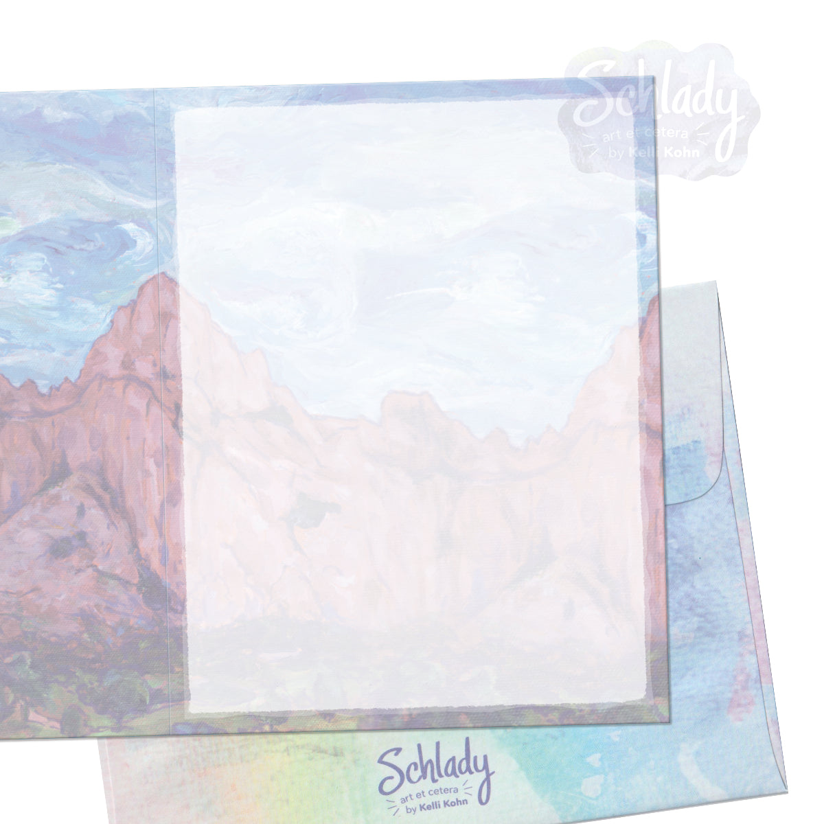 Clouds Over The Garden - Blank Mountain Card