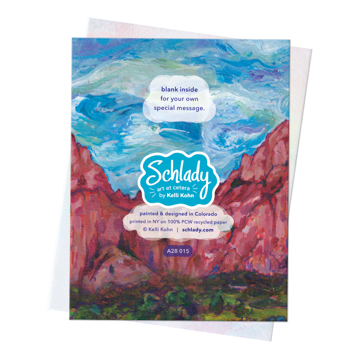 Clouds Over The Garden - Blank Mountain Card