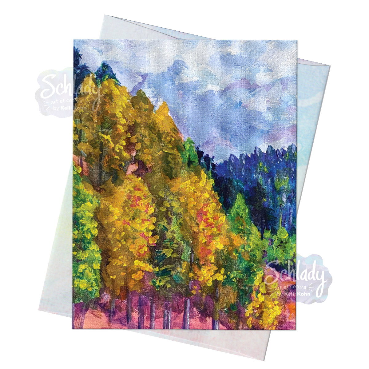 Tree Detail from 67 Aspens - Blank Mountain Card