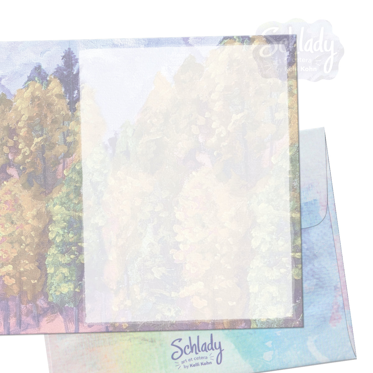 Tree Detail from 67 Aspens - Blank Mountain Card