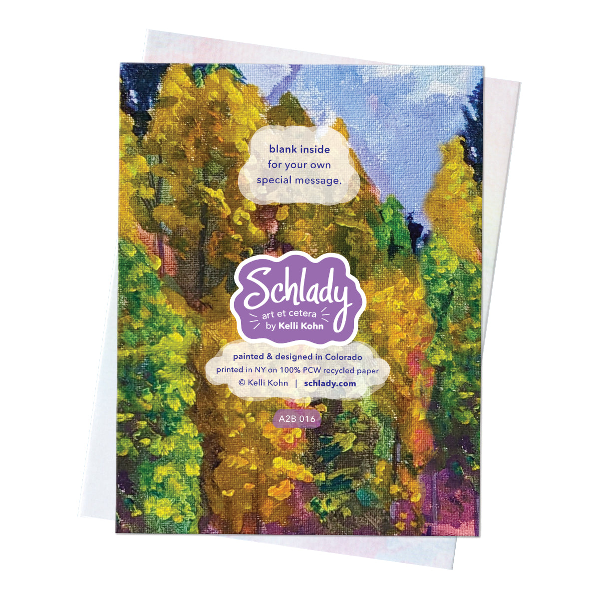 Tree Detail from 67 Aspens - Blank Mountain Card