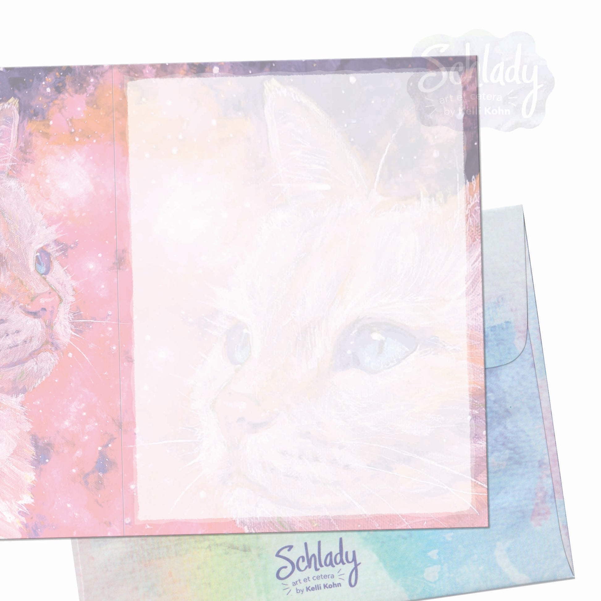 Magenta Wonder - Blank Cat Card