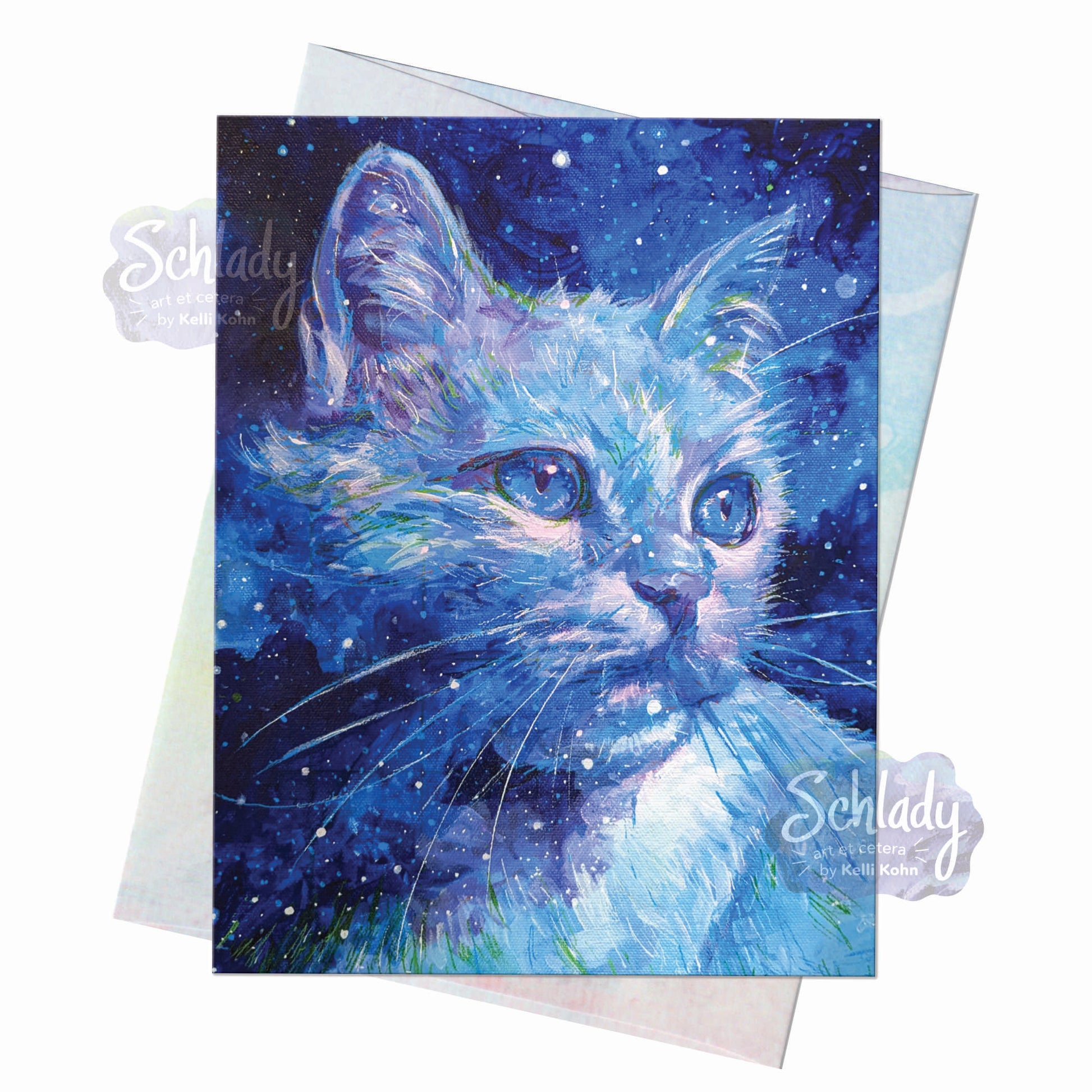 Galaxy Cloud - Blank Cat Card