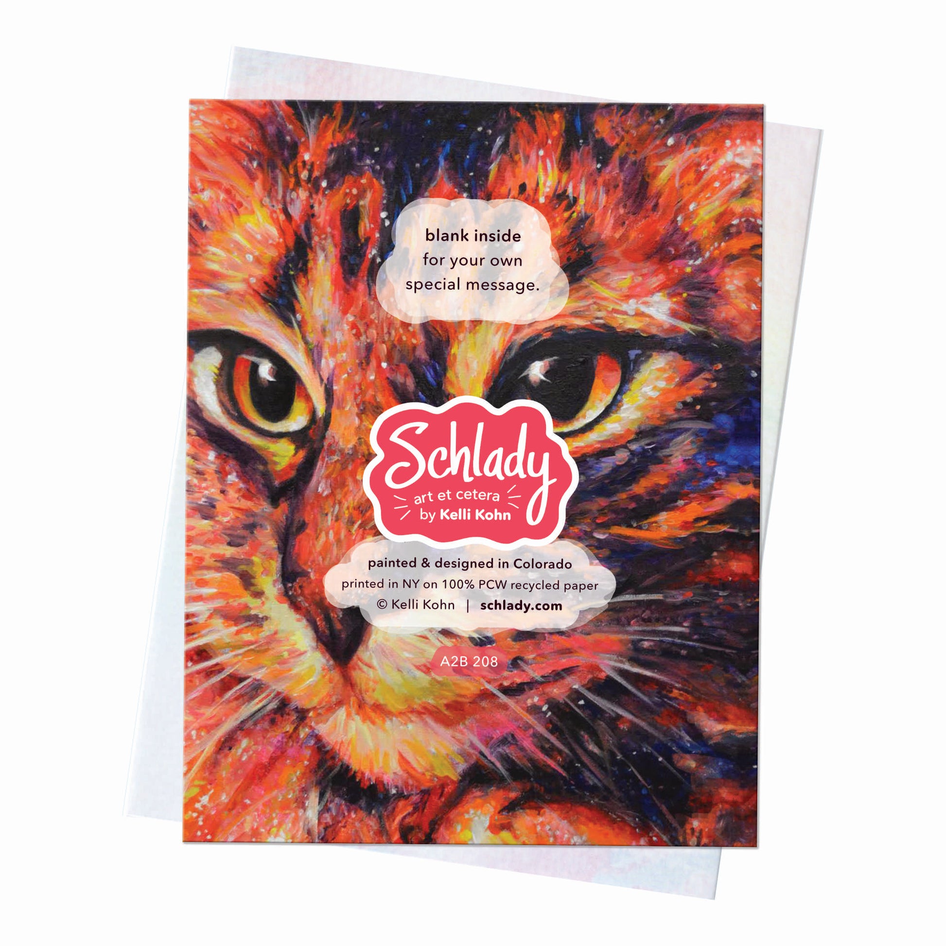 Galaxy Cat - Blank Cat Card