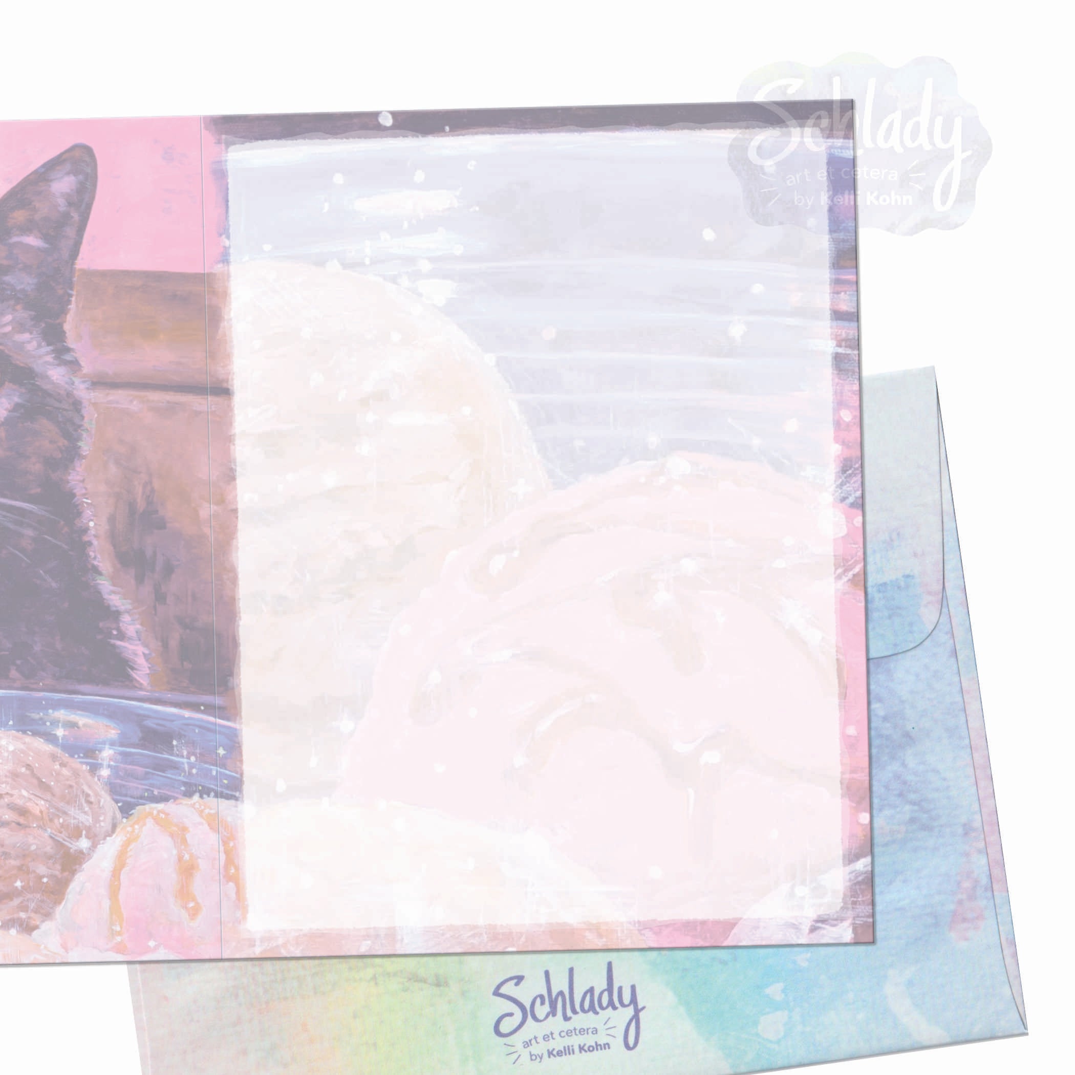 Ice Cream Eyes - Blank Cat Card