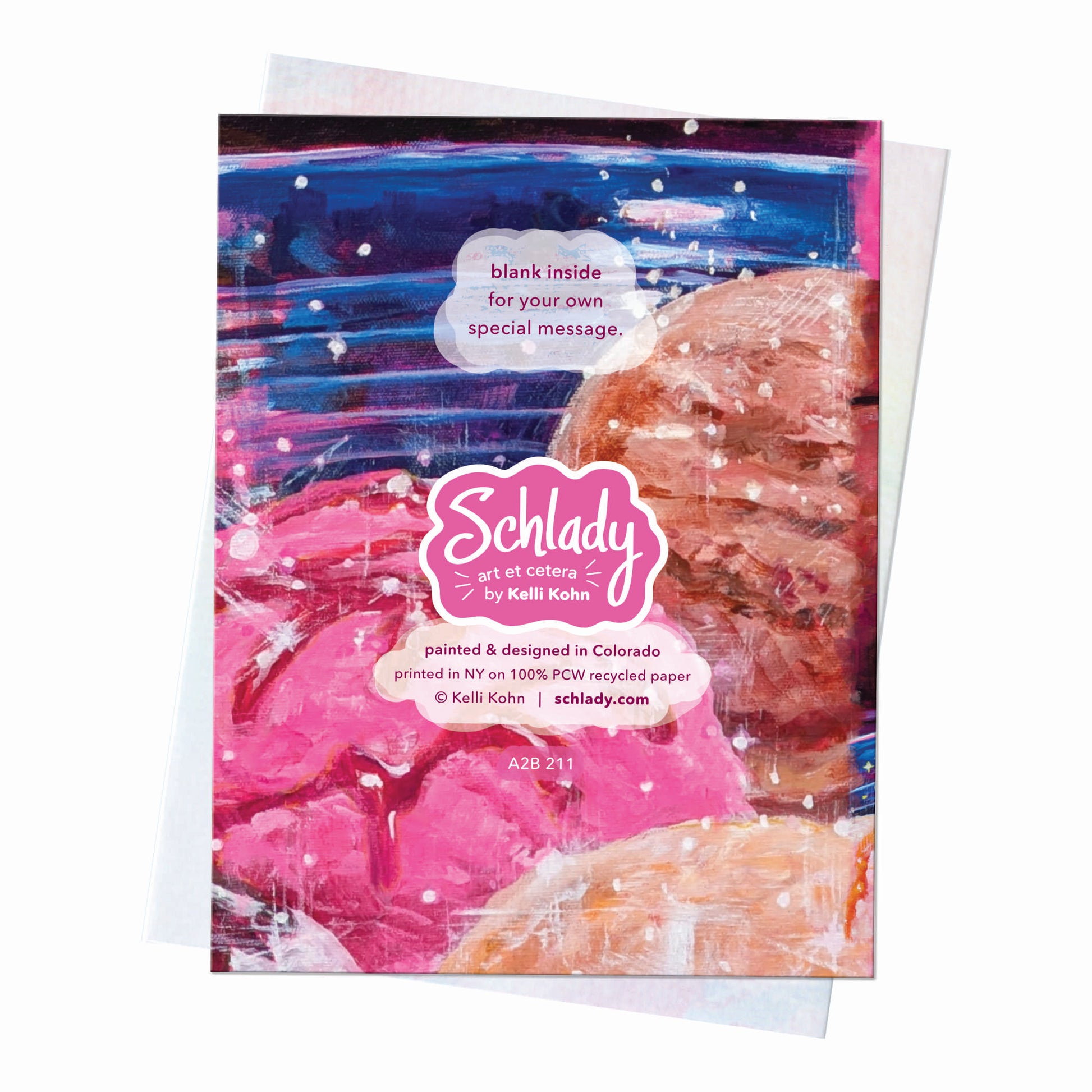 Ice Cream Eyes - Blank Cat Card