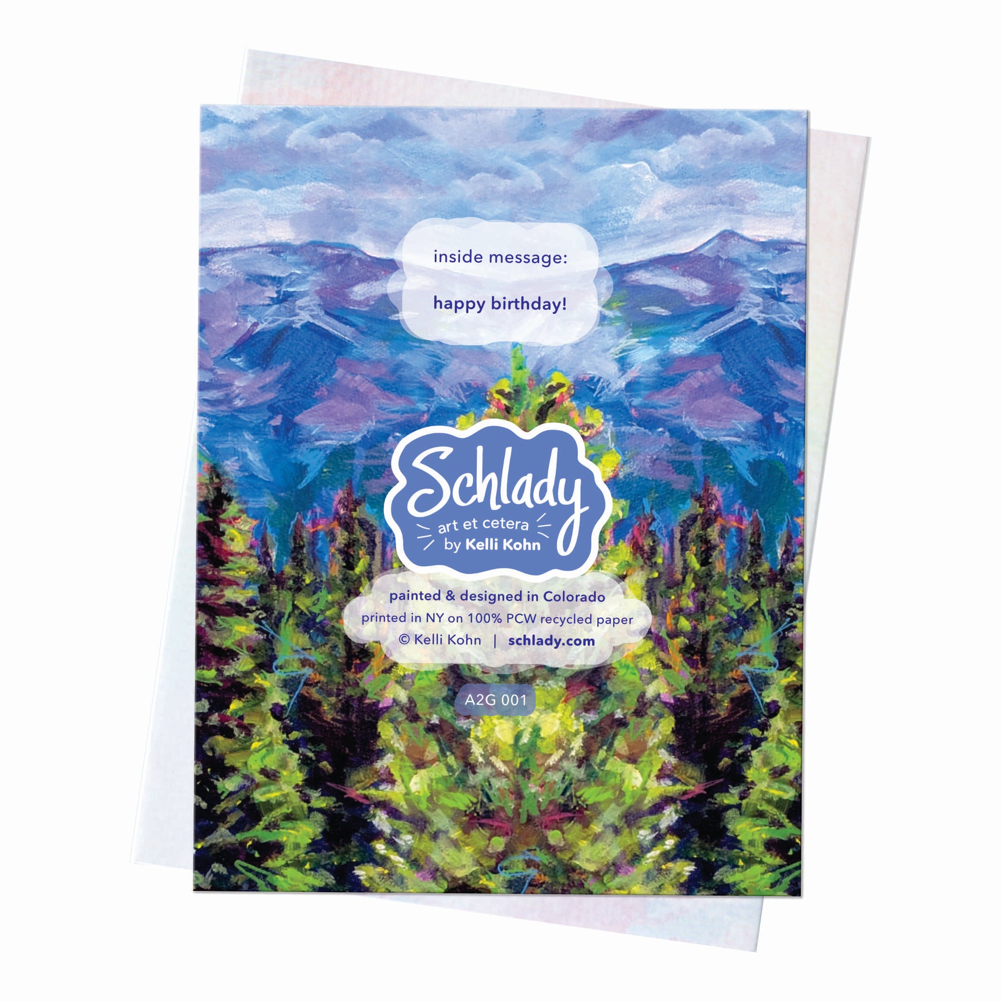 A Bright & Beautiful Year Ahead - Mountain Birthday Card