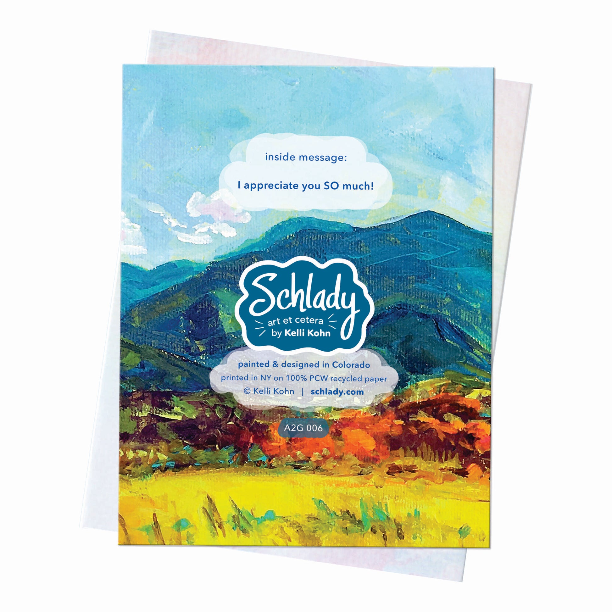 Mountains of Gratitude - Thank You Card