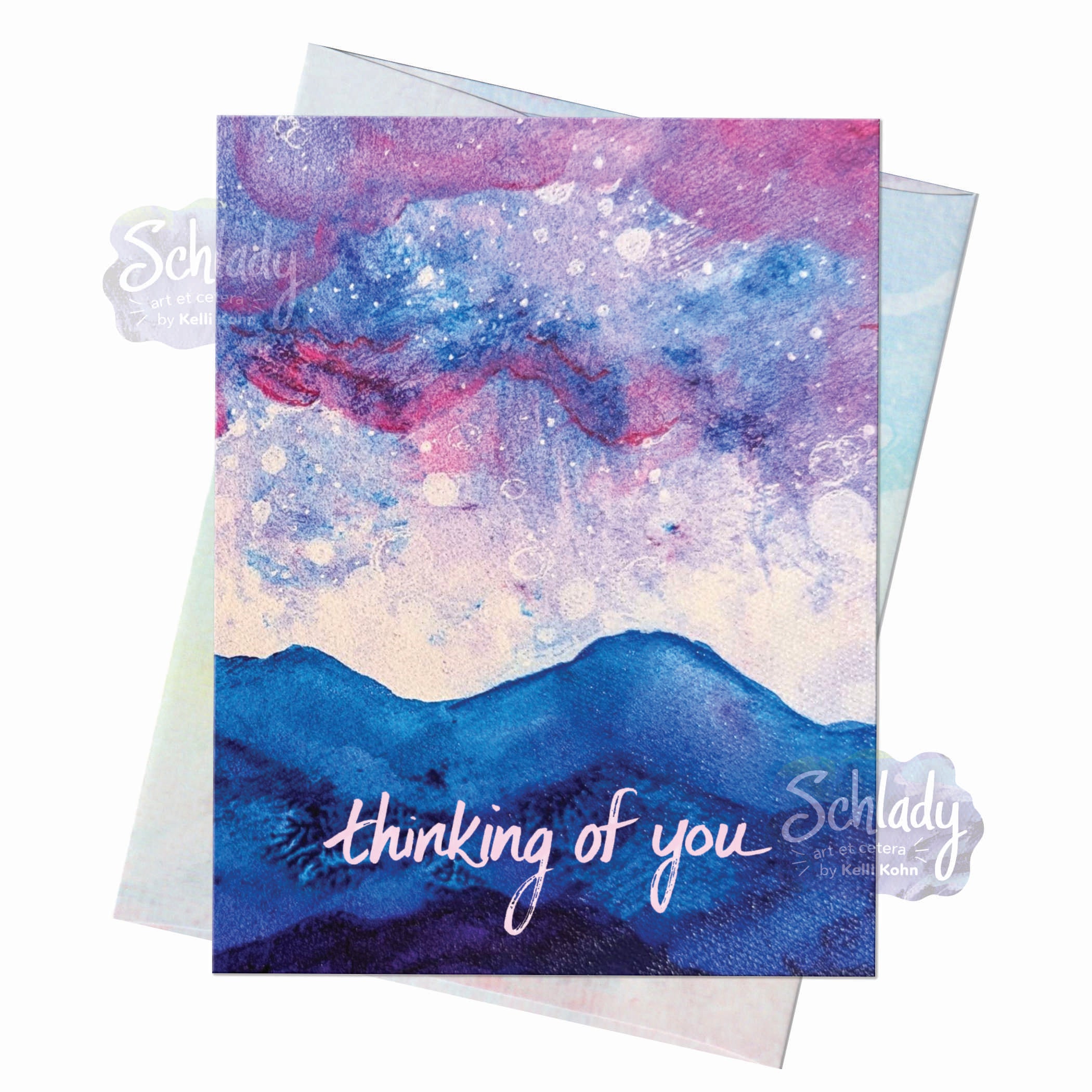 Thinking of You, Comfort & Peace - Mountain Sympathy Card