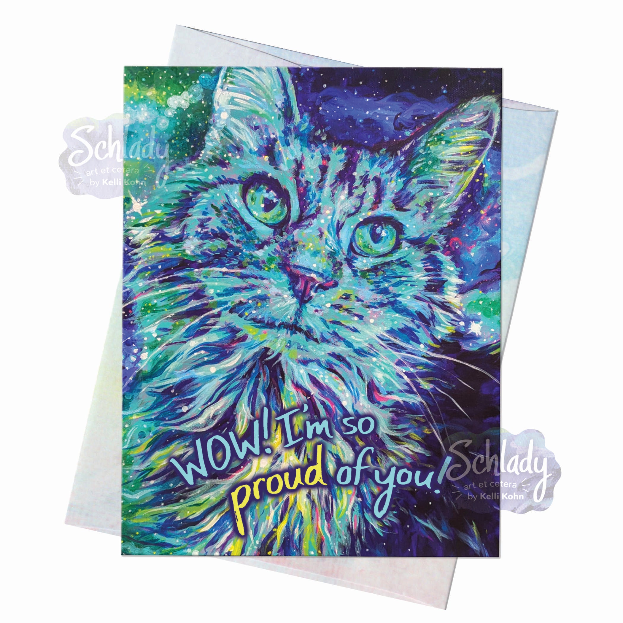 Wow I'm So Proud Of You - Cat Congrats Card