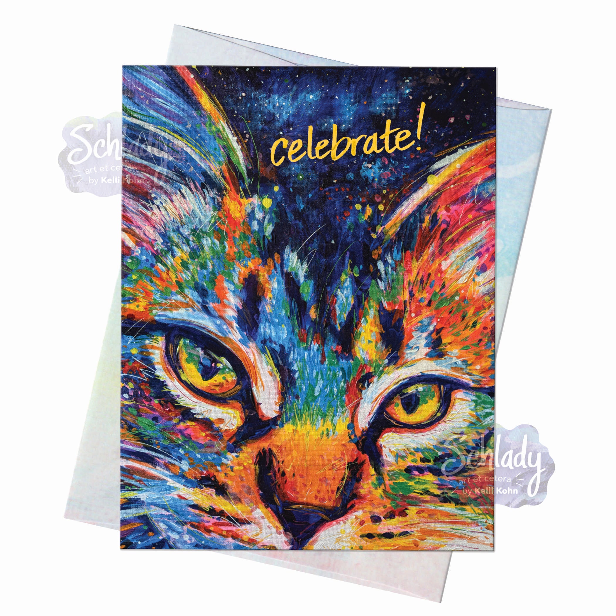 Celebrate All About You - Cat Celebration Card