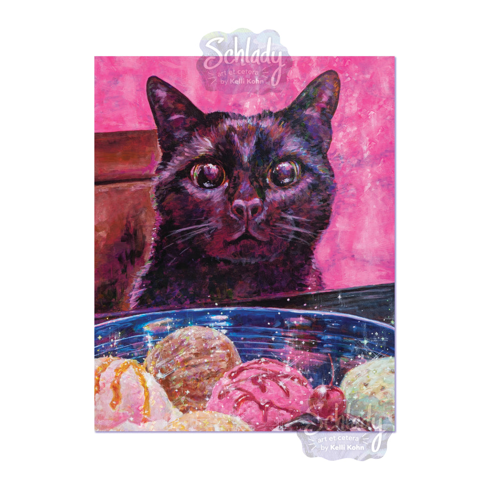 Ice Cream Eyes - 8x10 Art Print