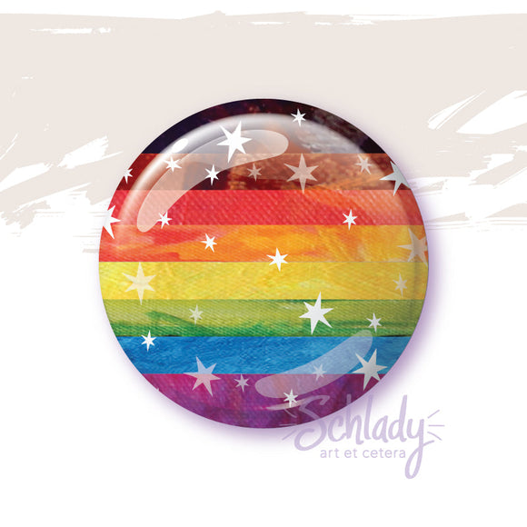 Starry Gay Pride Flag - Magnet
