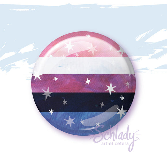 Starry Genderfluid Pride Flag - Magnet