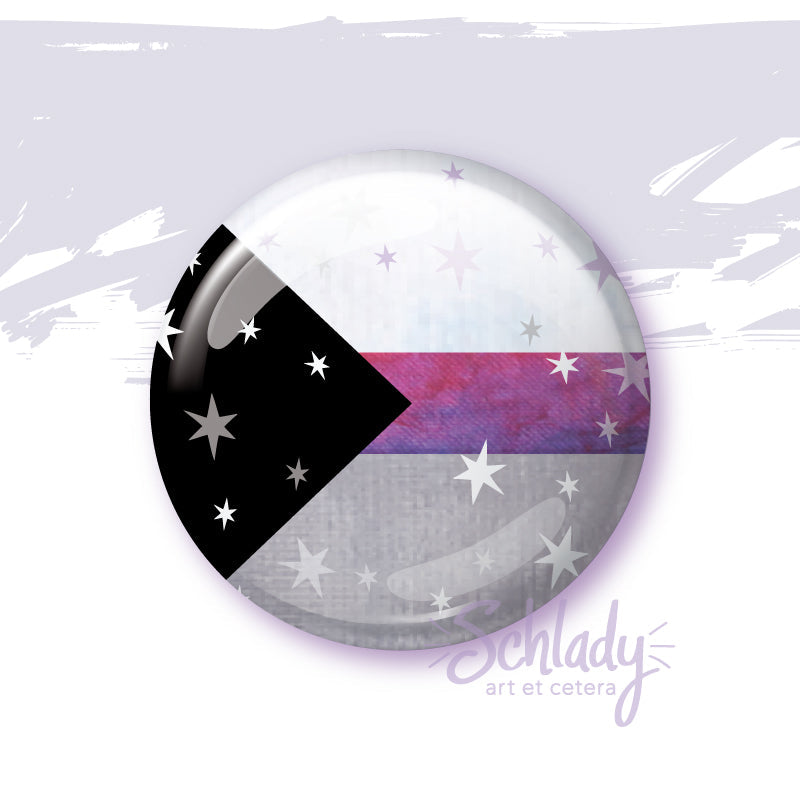 Starry Demi Pride Flag - Magnet