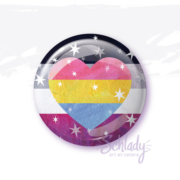Starry Panromantic Ace Pride Flag - Magnet