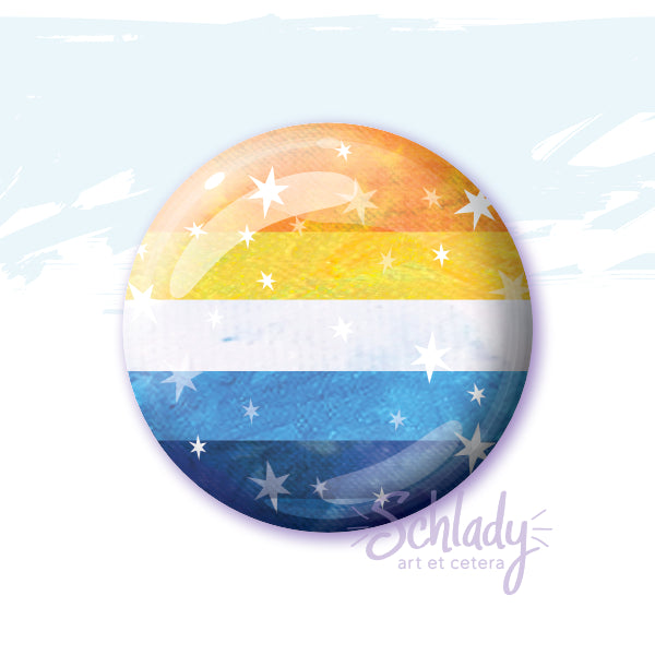 Starry Aroace Pride Flag - Button Pin