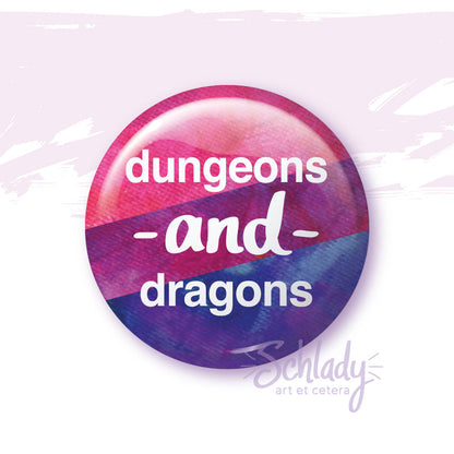 Dungeons AND Dragons - Bi Pride Magnet