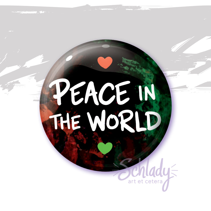 Artists For Ceasefire / Peace In The World / Starry Palestine Flag - Button Pins