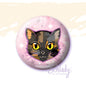 Tortie Cat - Yellow Eyes - Magnet