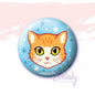 Orange Tabby Cat - Yellow Eyes - Magnet