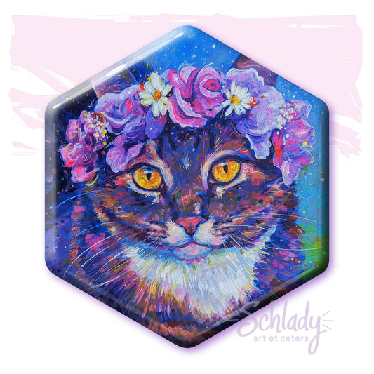 Flower Crown Oswin - Hexagon Magnet