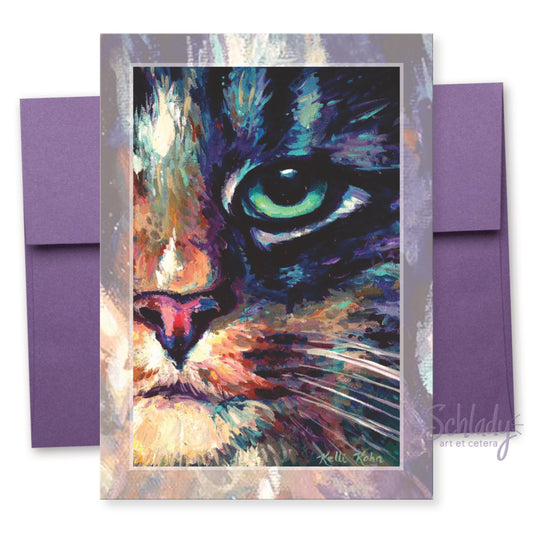 The Face of Carter - Cat Art Notecard