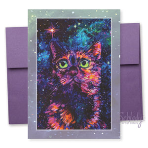 Galaxy Cat III - Cat Art Notecard