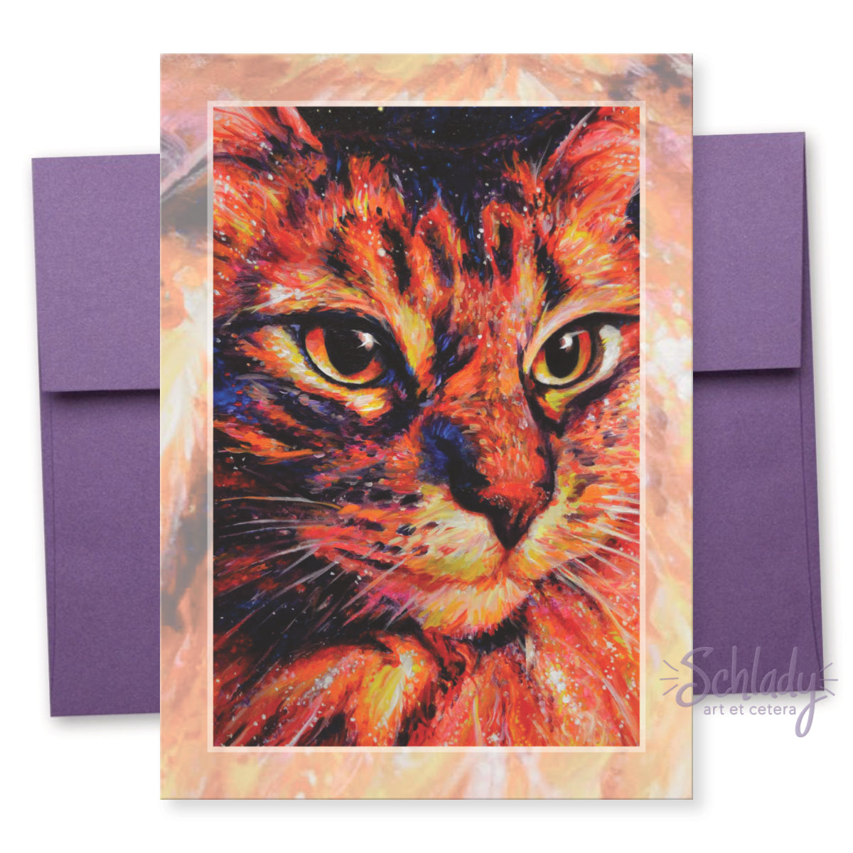 Galaxy Cat - Cat Art Notecard