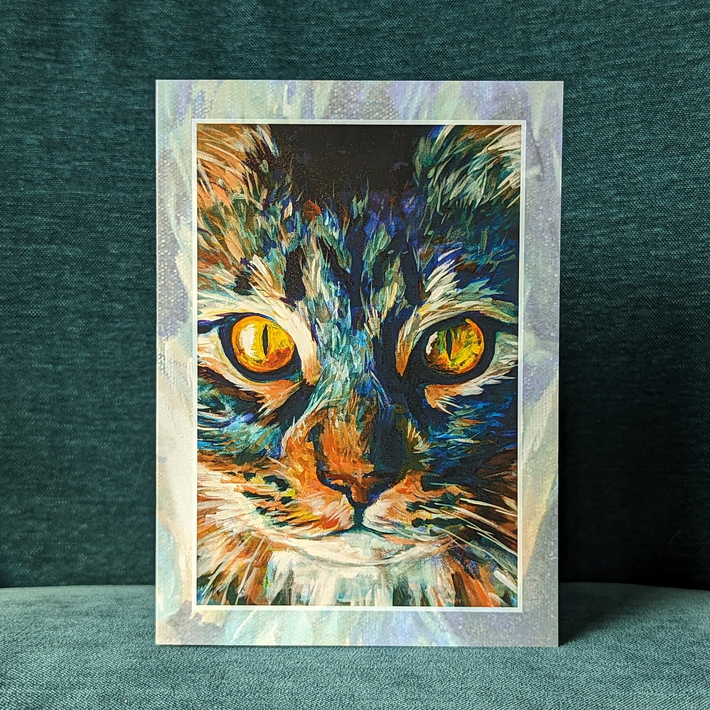 Her Winter Coat - Cat Art Notecard