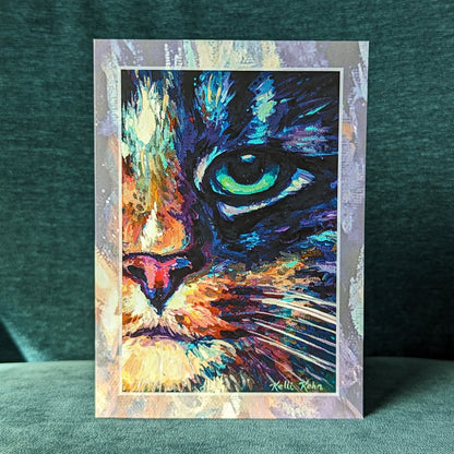 The Face of Carter - Cat Art Notecard